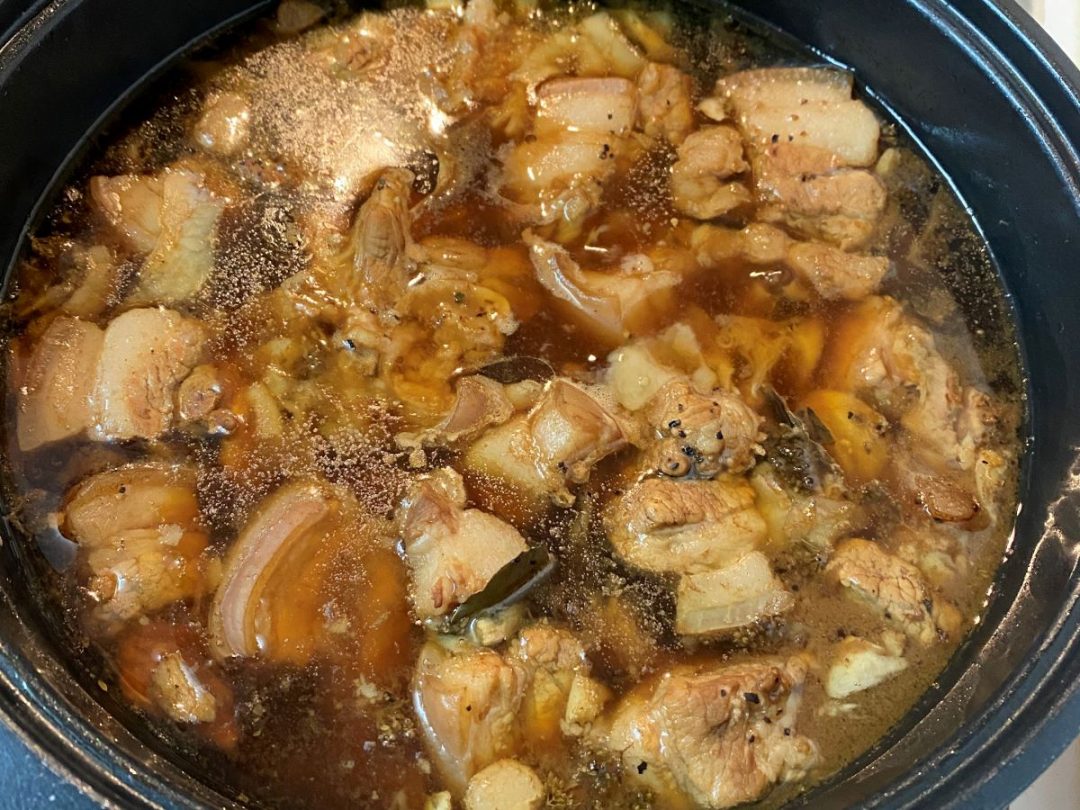 Adobo with Buco Juice and Rum