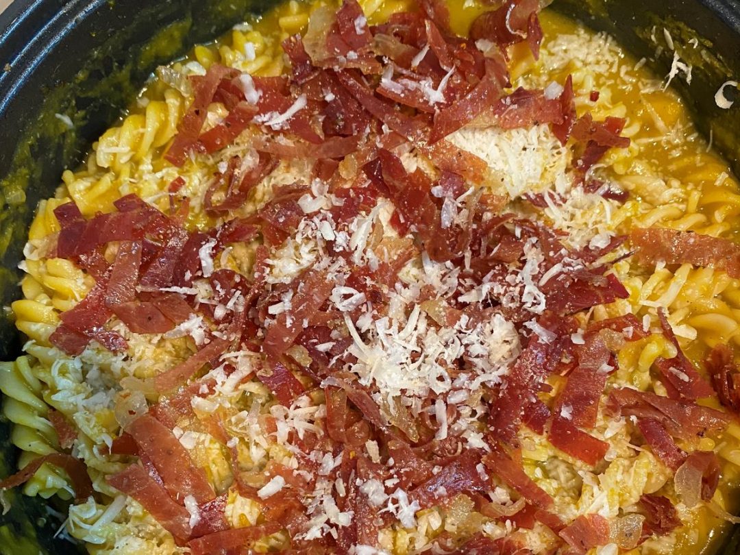 Squash Carbonara with Bacon