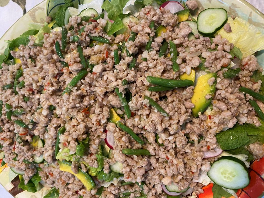 Thai Larb warm chicken salad